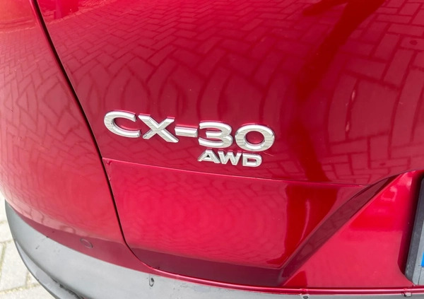 Mazda CX-30 cena 104900 przebieg: 48000, rok produkcji 2019 z Zagórz małe 529